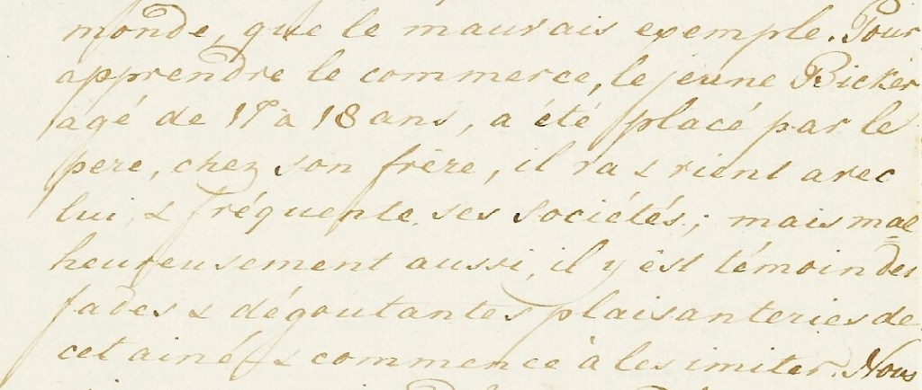 Margaretha Jacoba de Neufville ergert zich aan de zonen van Bicker